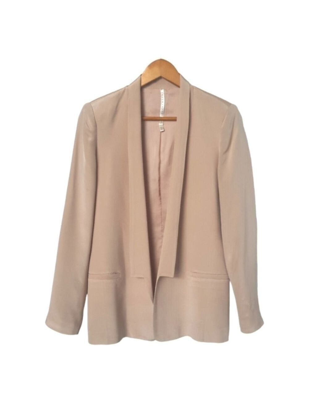 Truth And Pride Silk Blazer Womens S Contemporary Open Front Business Casual